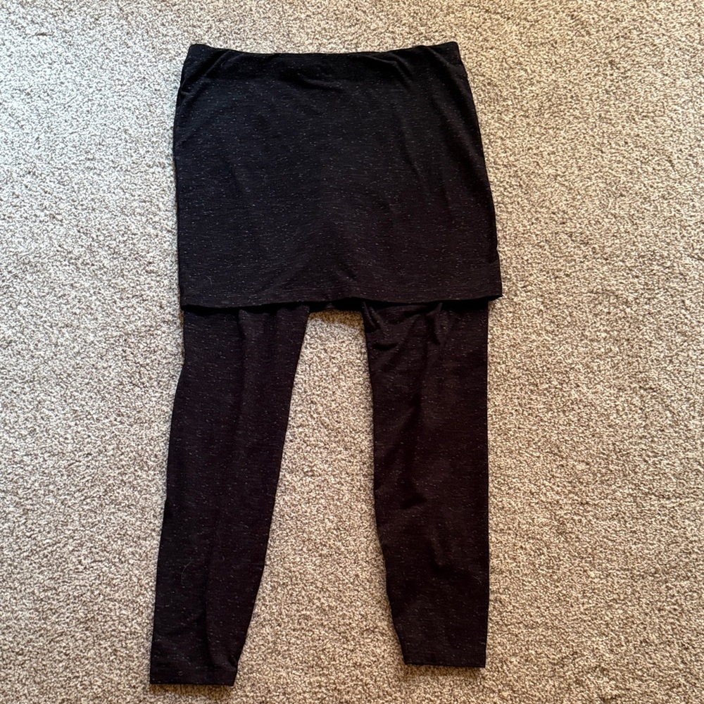 CAbi Black Skirt with attached  leggings